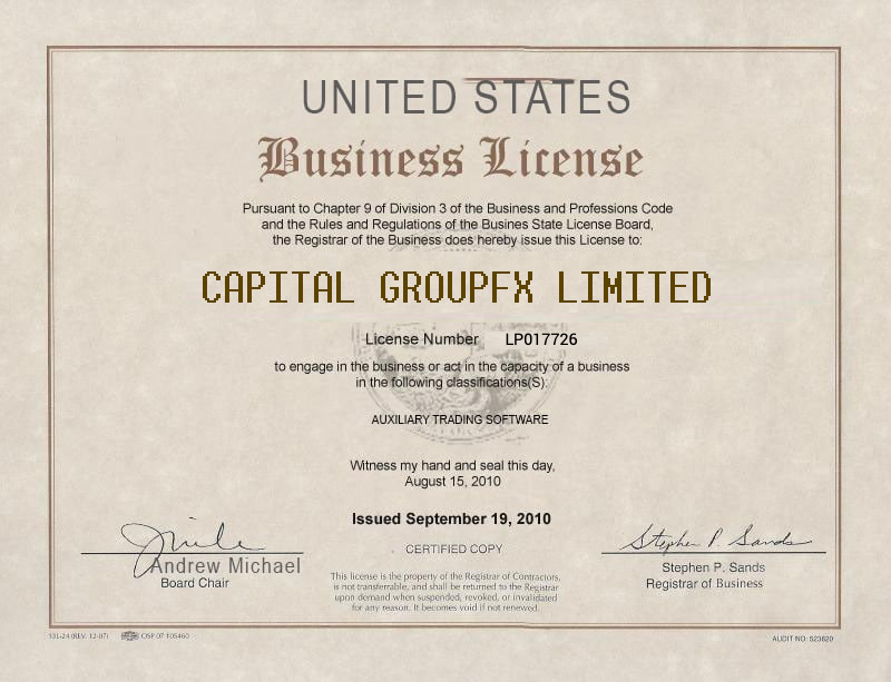 Company Registration Licence